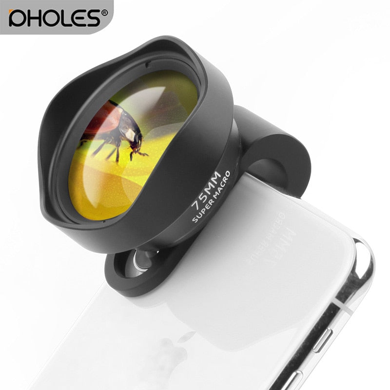 Mobile Camera Lens 10X Macro Lens Phone 75MM Clip On Lenses for iPhone Xs Max XR X 8 7 Android