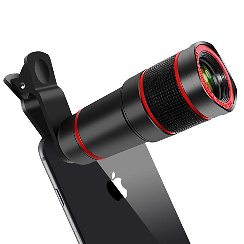 Mobile Phone Lens Clip 8x 12x Optical Zoom Telescope Lens HD Smartphone Camera Lens For iPhone Samsung Phone Lens