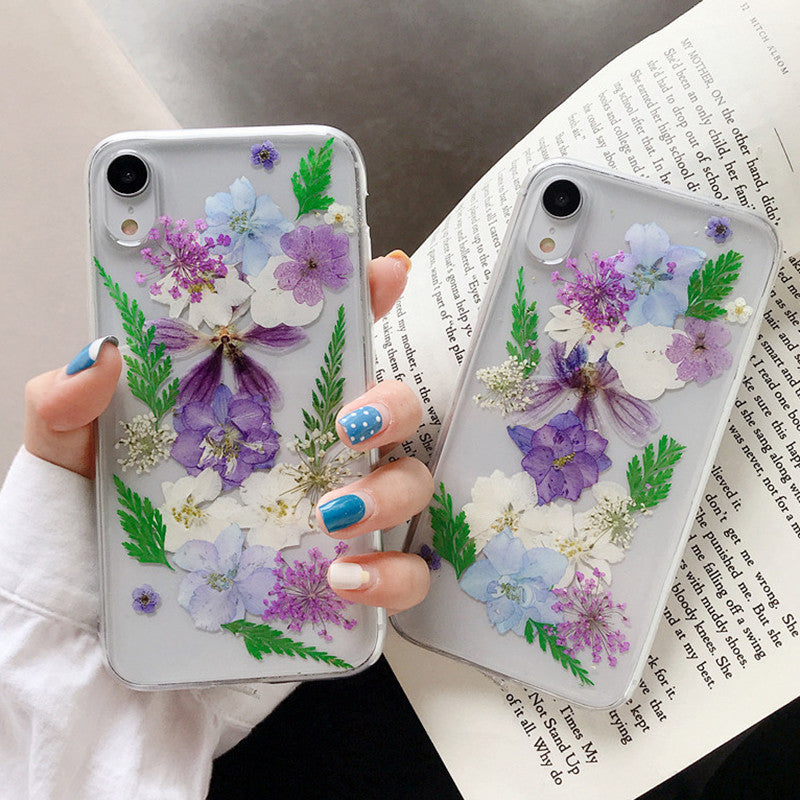Handmade Dried Real Flowers Pressed Phone Case For iPhone X XR XS Max 6 6S 7 8 Plus