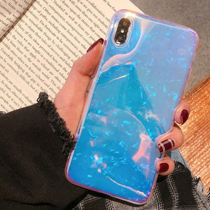 Blu-ray Phone Case For iphone X XS MAX XR Cases Soft Silicone Cover For iphone 6 6S 7 8 Plus