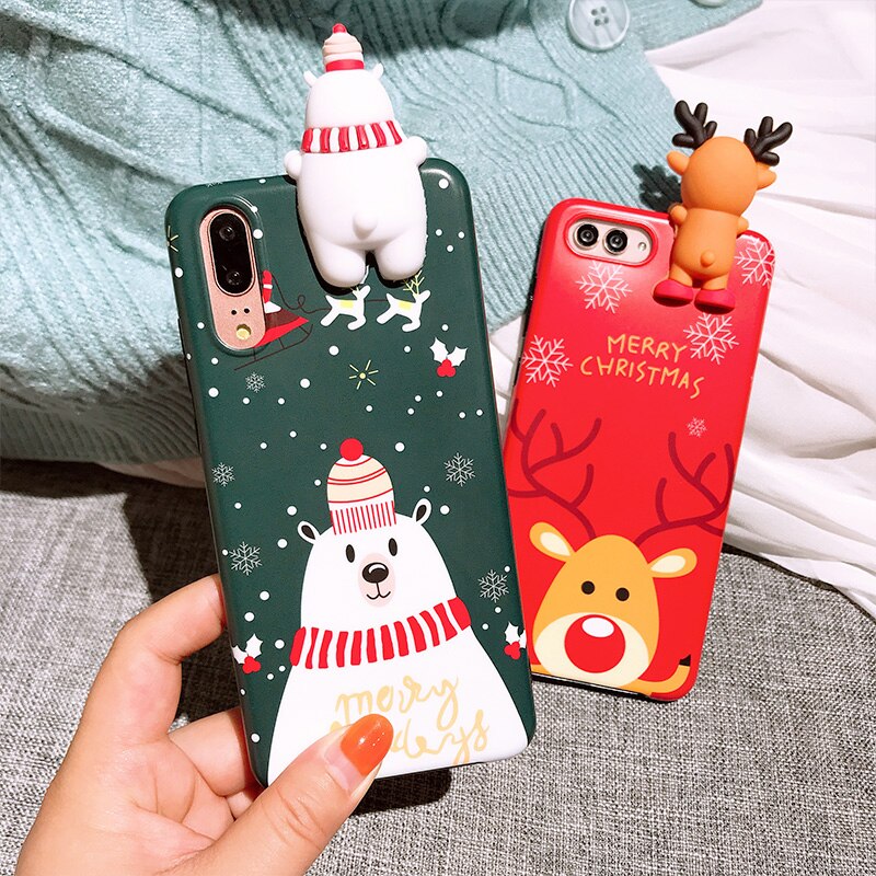 Merry Christmas Phone Cases For Huawei P20 P30 Pro Lite Mate 20 Pro Lite
