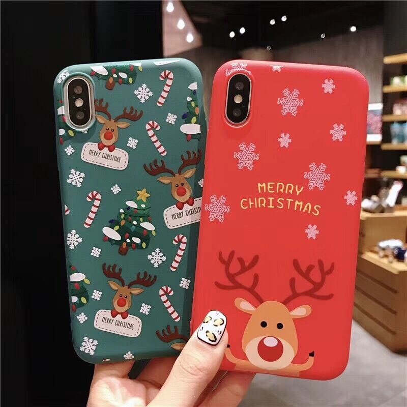 Santa Claus Case For iphone X XS Max XR 6 6S 7 8 Plus Phone Case - Soft Back Cover Gift