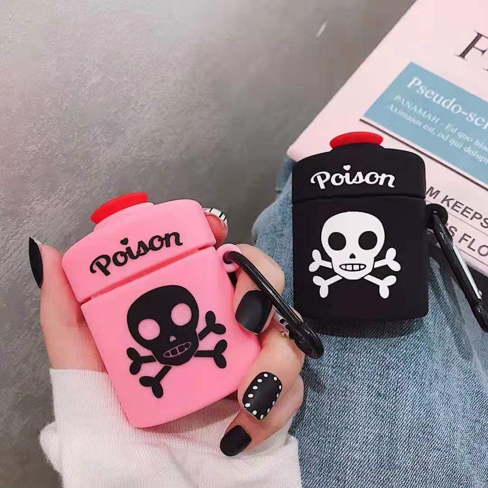 Cute perfume bottle silicone Wireless Earphone Charging Cover Bag for Apple AirPods