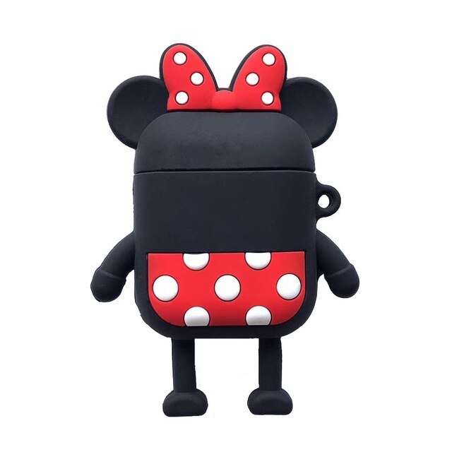 Case For Apple Airpods Cute 3D Cartoon Minnie Soft silicone doll For Airpods Wireless Bluetooth Earphone